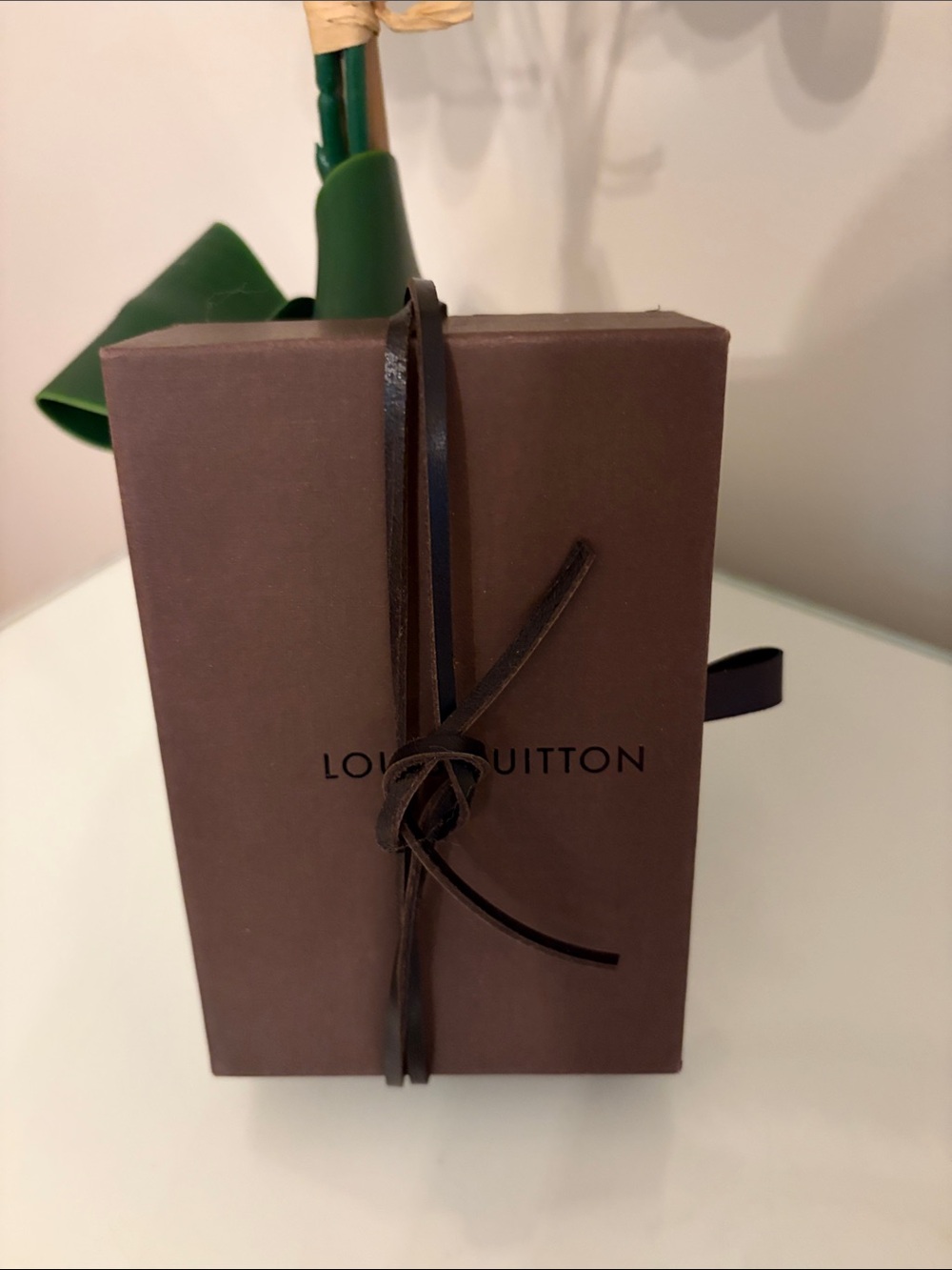 Louis Vuitton Brown Box with Dark Brown Ribbon